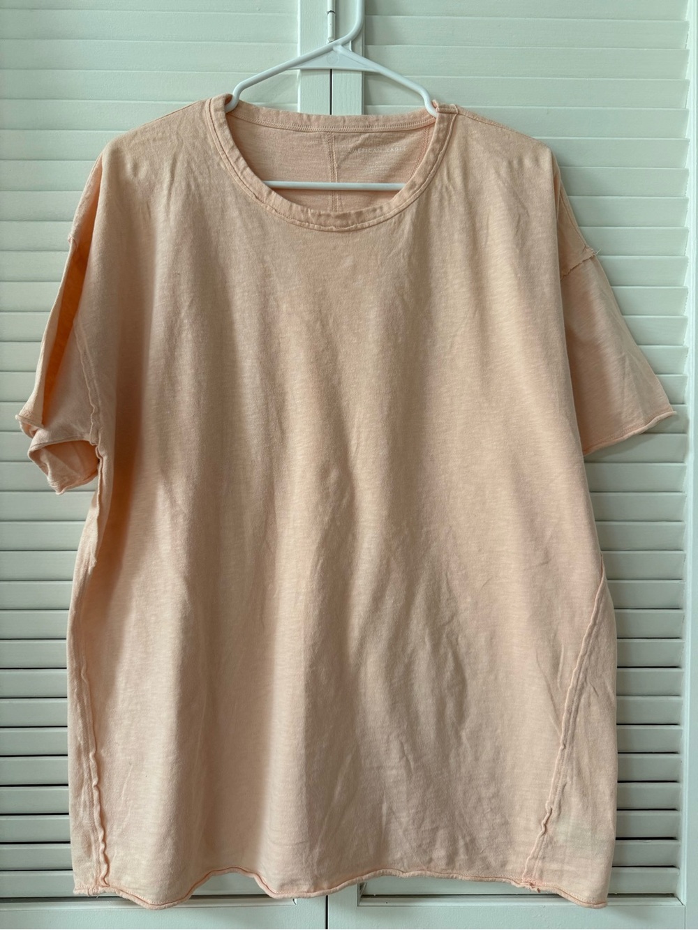 American Eagle Outfitters Women’s Short Sleeve T‑Shirt in Light Peach
